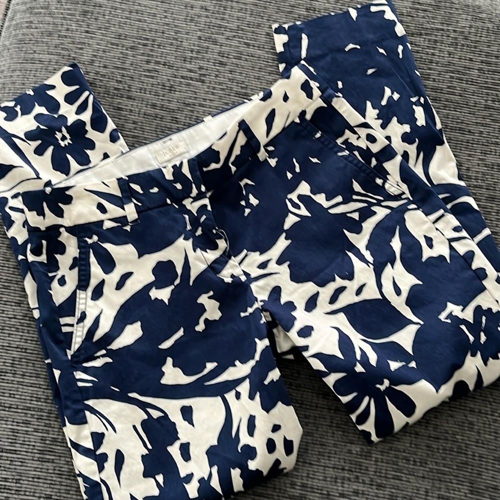 J crew cropped floral pants
